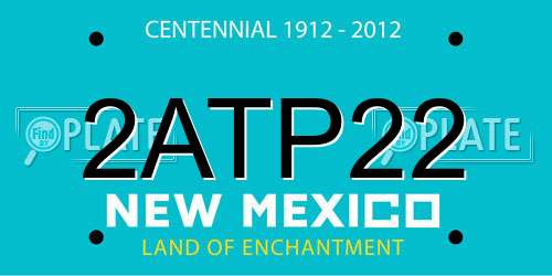 2ATP22 New Mexico License Plate
