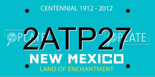 2ATP27 New Mexico License Plate