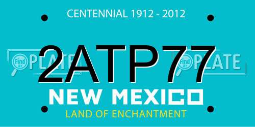 2ATP77 New Mexico License Plate