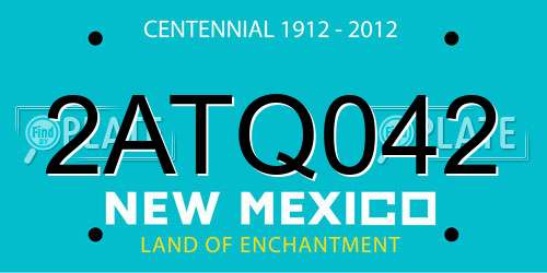 2ATQ042 New Mexico License Plate