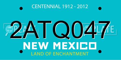 2ATQ047 New Mexico License Plate