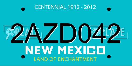 2AZD042 New Mexico License Plate