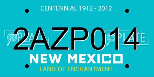 2AZP014 New Mexico License Plate