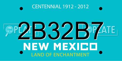 2B32B7 New Mexico License Plate