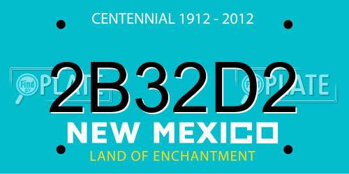 2B32D2 New Mexico License Plate