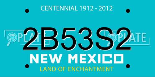 2B53S2 New Mexico License Plate