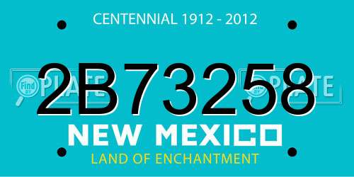 2B73258 New Mexico License Plate