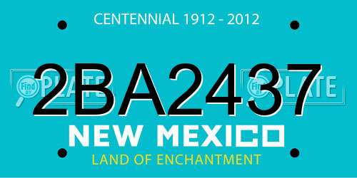 2BA2437 New Mexico License Plate