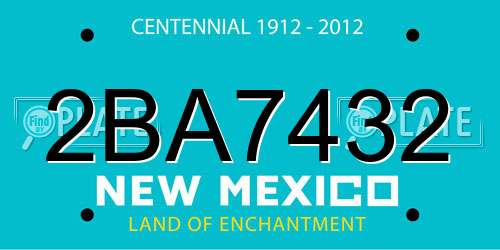 2BA7432 New Mexico License Plate