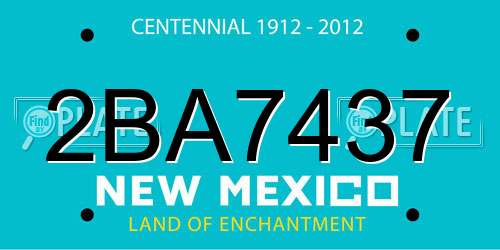 2BA7437 New Mexico License Plate
