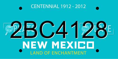 2BC4128 New Mexico License Plate