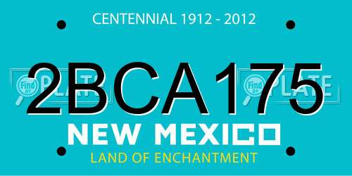 2BCA175 New Mexico License Plate