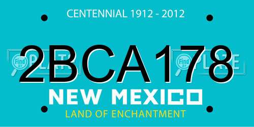 2BCA178 New Mexico License Plate