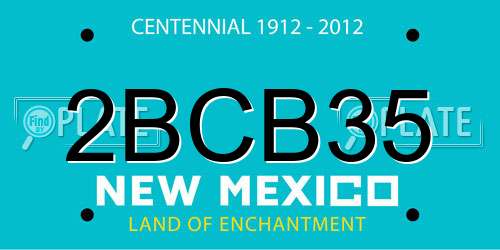 2BCB35 New Mexico License Plate