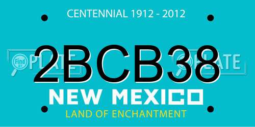 2BCB38 New Mexico License Plate
