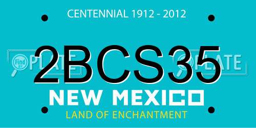 2BCS35 New Mexico License Plate