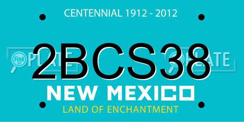 2BCS38 New Mexico License Plate