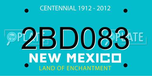 2BD083 New Mexico License Plate