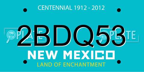 2BDQ53 New Mexico License Plate
