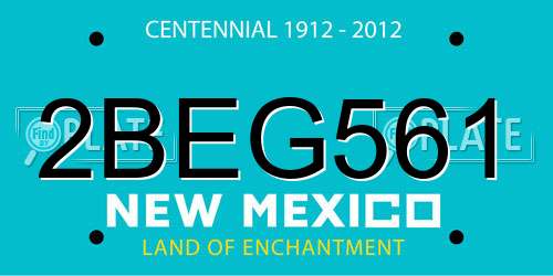2BEG561 New Mexico License Plate