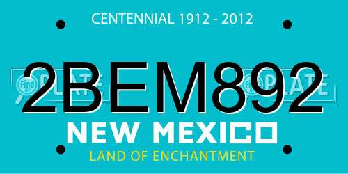2BEM892 New Mexico License Plate