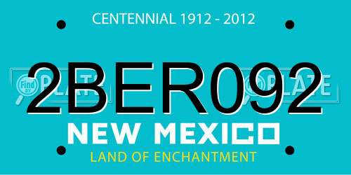 2BER092 New Mexico License Plate
