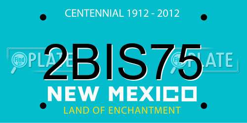 2BIS75 New Mexico License Plate