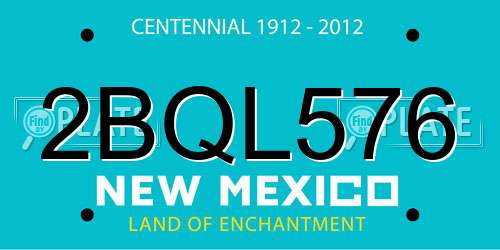 2BQL576 New Mexico License Plate