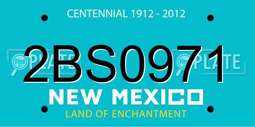 2BS0971 New Mexico License Plate