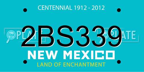 2BS339 New Mexico License Plate