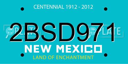 2BSD971 New Mexico License Plate