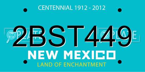 2BST449 New Mexico License Plate
