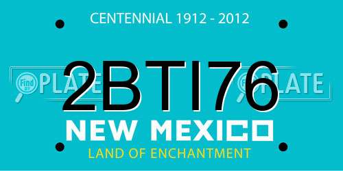 2BTI76 New Mexico License Plate