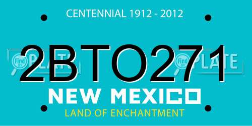 2BTO271 New Mexico License Plate