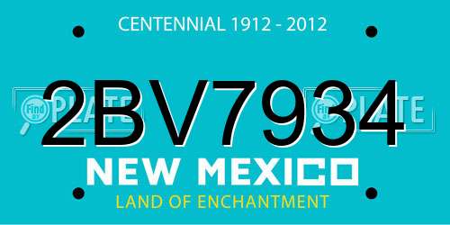 2BV7934 New Mexico License Plate