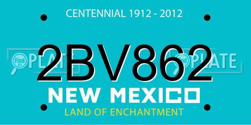 2BV862 New Mexico License Plate