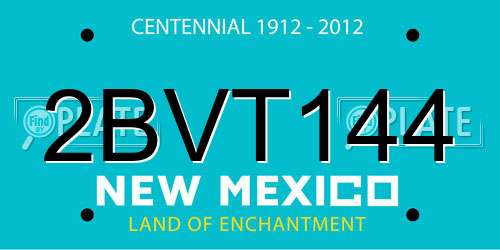 2BVT144 New Mexico License Plate