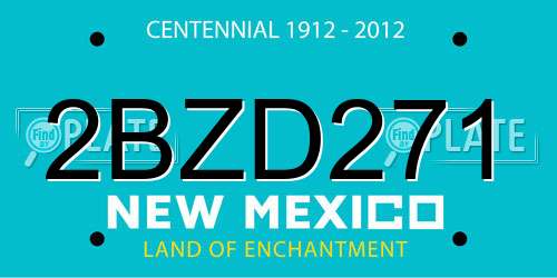 2BZD271 New Mexico License Plate