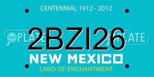 2BZI26 New Mexico License Plate