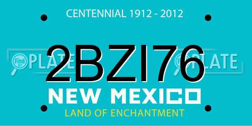 2BZI76 New Mexico License Plate