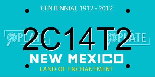 2C14T2 New Mexico License Plate