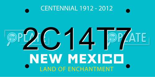 2C14T7 New Mexico License Plate