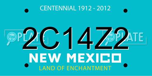 2C14Z2 New Mexico License Plate