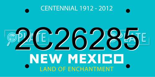 2C26285 New Mexico License Plate