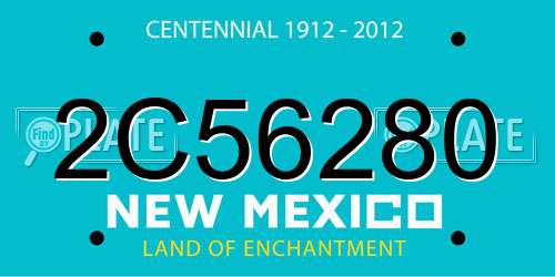 2C56280 New Mexico License Plate