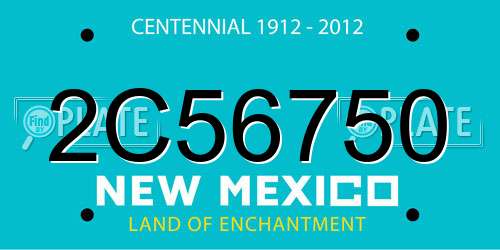 2C56750 New Mexico License Plate