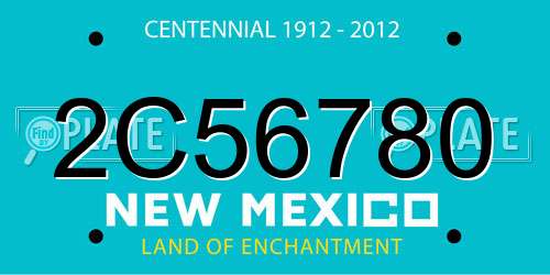 2C56780 New Mexico License Plate