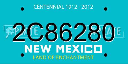 2C86280 New Mexico License Plate