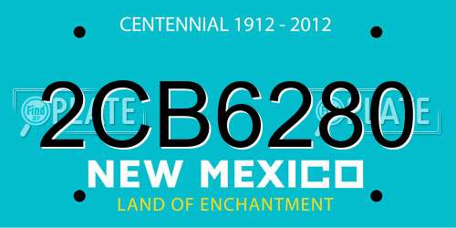 2CB6280 New Mexico License Plate