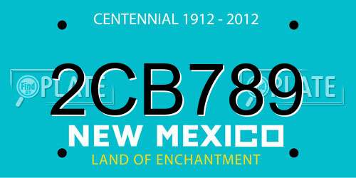 2CB789 New Mexico License Plate
